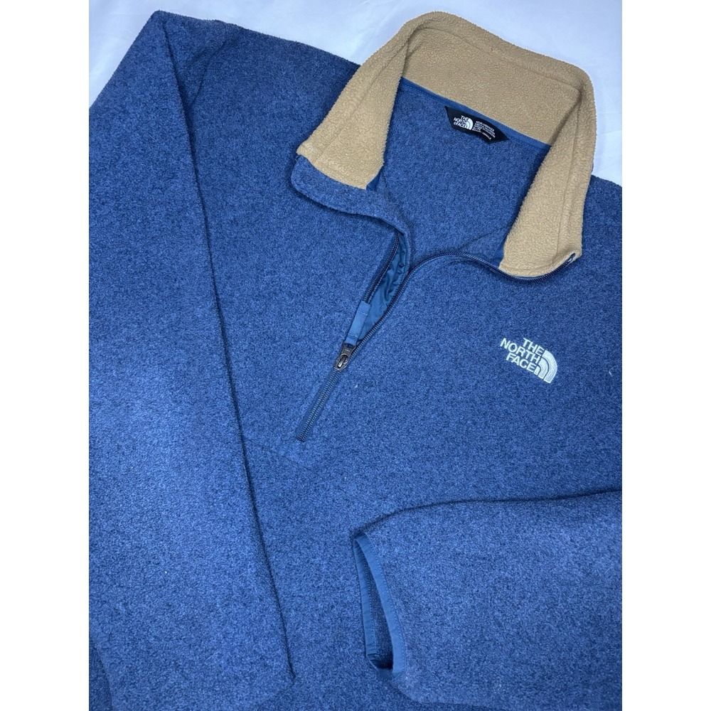 The North Face 1/4 Zip Pullover Navy Blue Fleece Jacket Size XL Warm Outdoor